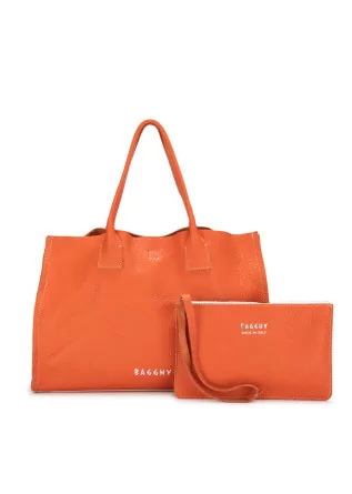 womens handbag bagghy leather orange