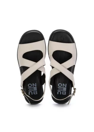 BUENO | SANDALS CROSSED LEATHER GREY