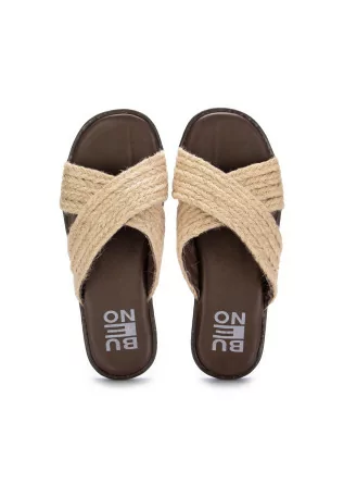 BUENO | SANDALS ROPE LEATHER BEIGE