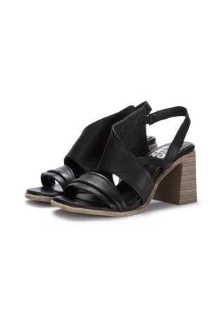 womens heel sandals bueno black leather