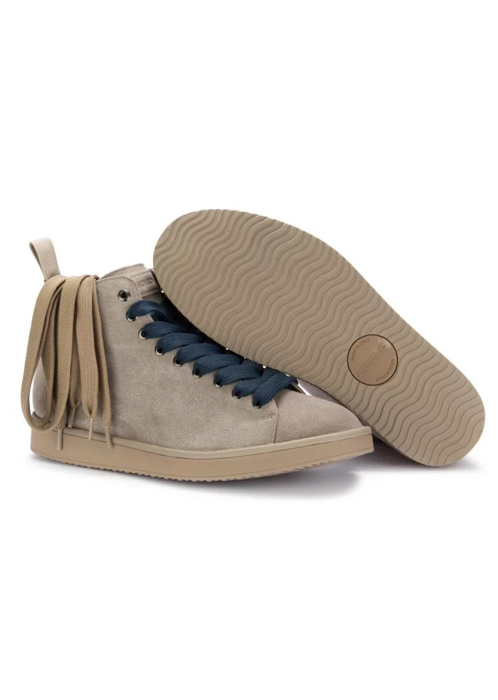 mens ankle boots panchic suede light grey