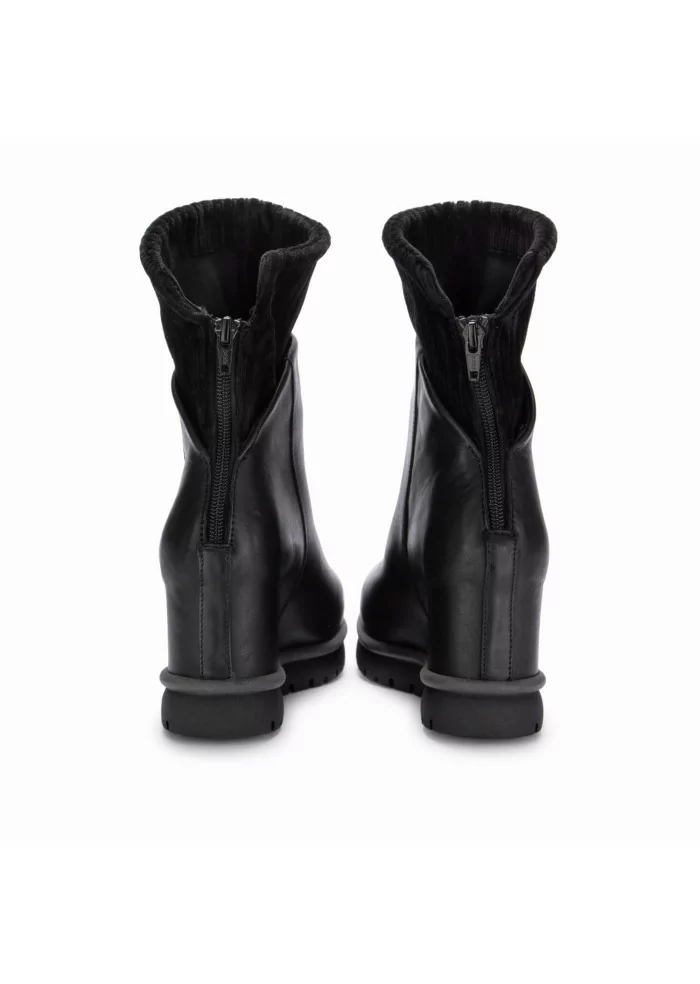 wedge boots patrizia bonfanti jun leather velvet black