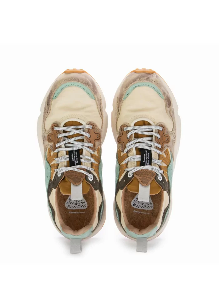 womens sneakers flower mountain yamano 3 beige green