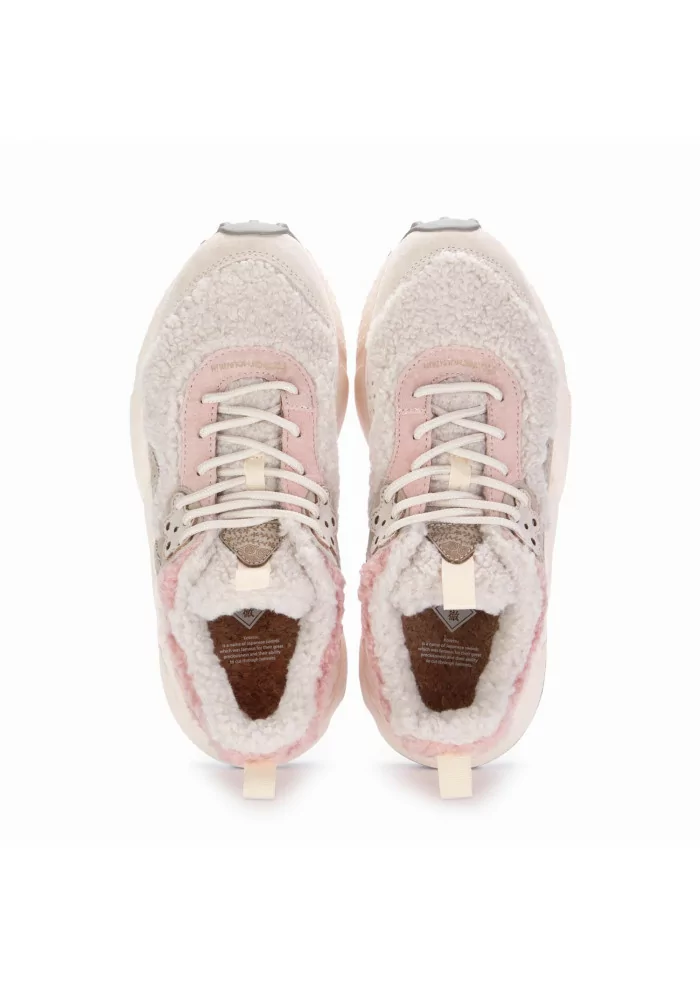 womens sneakers flower mountain kotetsu beige pink