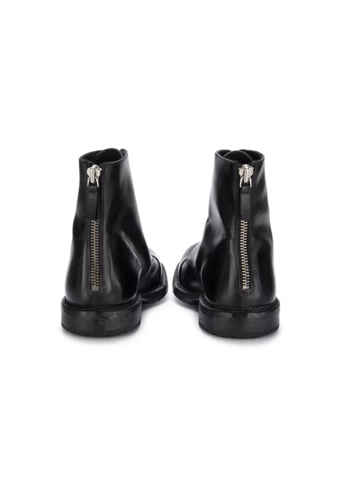 mens ankle boots moma waxed leather black