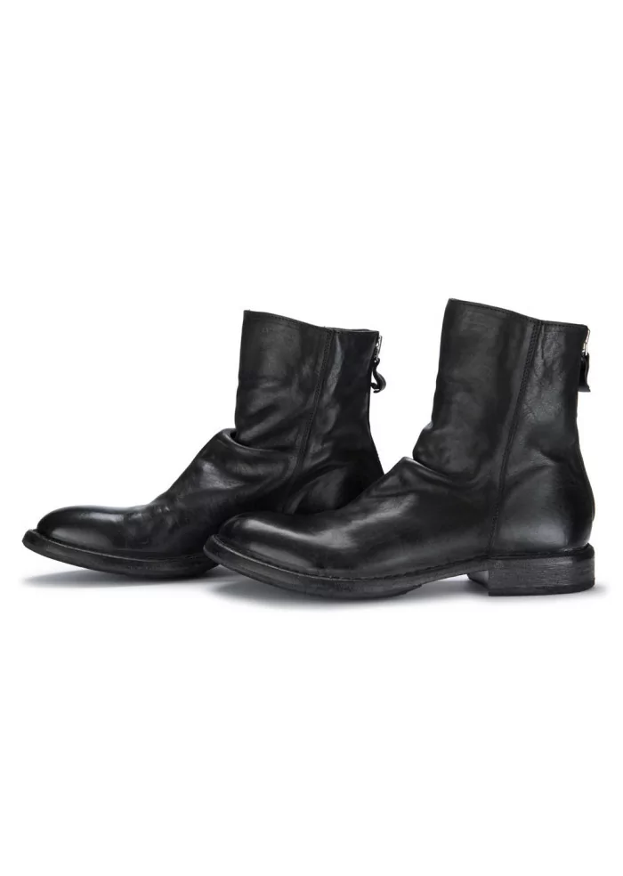 mens ankle boots moma cusna leather black zip