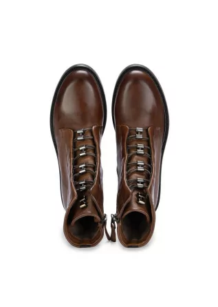 MJUS | LACE-UP ANKLE BOOTS ZIP LEATHER BROWN