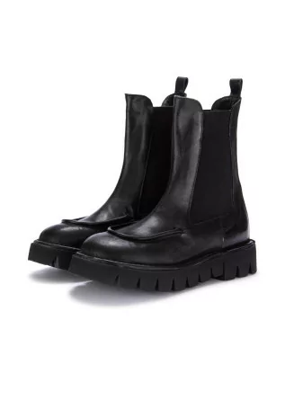 womens chunky boots ernesto dolani leather black