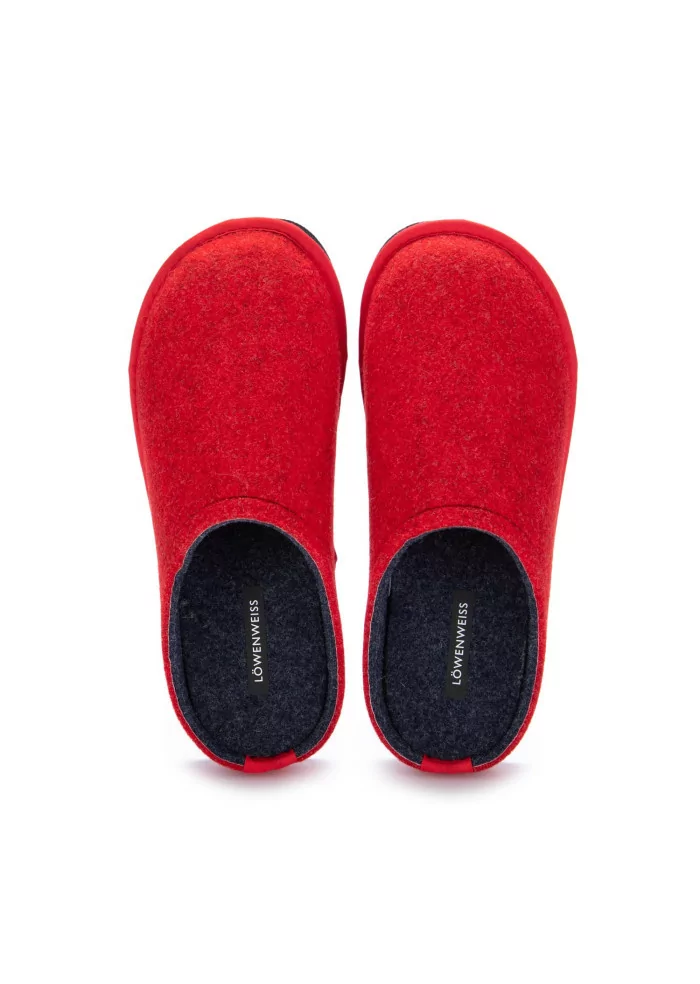womens slippers loewenweiss felt red blue