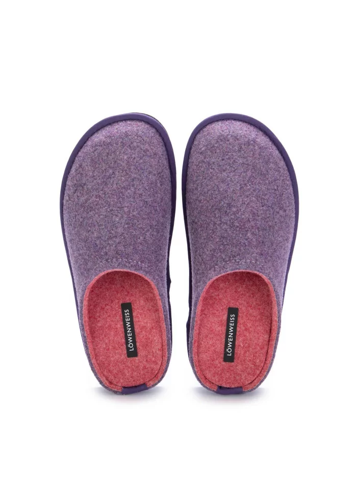 womens slippers loewenweiss felt lilac pink