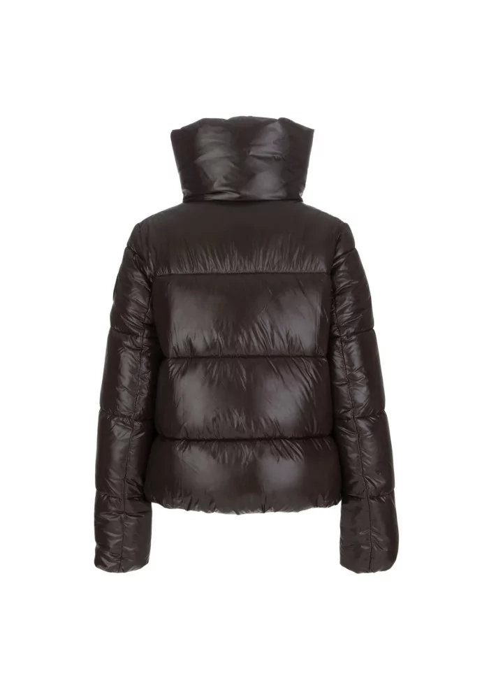 womens puffer jacket save the duck isla brown