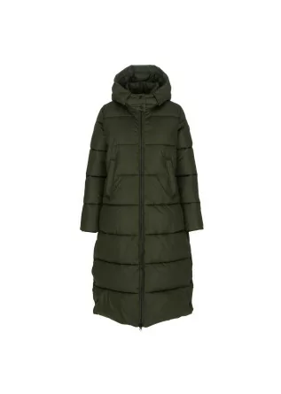 womens puffer coat save the duck colette green