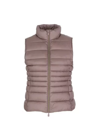 womens down vest save the duck lynn antique pink
