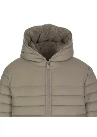 SAVE THE DUCK | DOWN JACKET ECO TEDDY GIRE17 MORUS TAUPE GREY