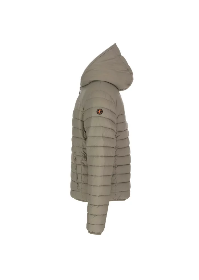 mens down jacket save the duck morus taupe grey