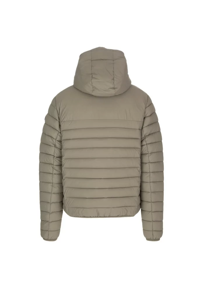 mens down jacket save the duck morus taupe grey
