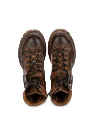 PAWELK'S | LACE-UP ANKLE BOOTS CRUST LEATHER BROWN