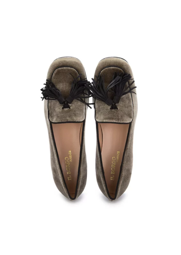 womens flat shoes il borgo firenze velvet brown