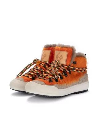 womens ankle boots bng real shoes la yeti orange fur