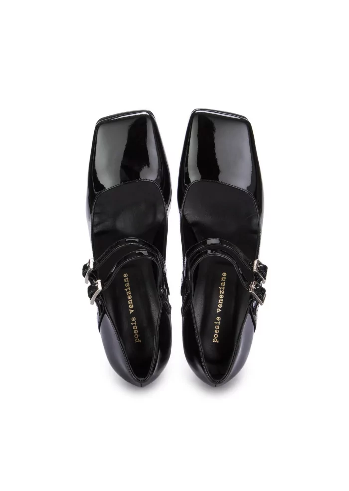 heel shoes poesie veneziane mia glossy leather black