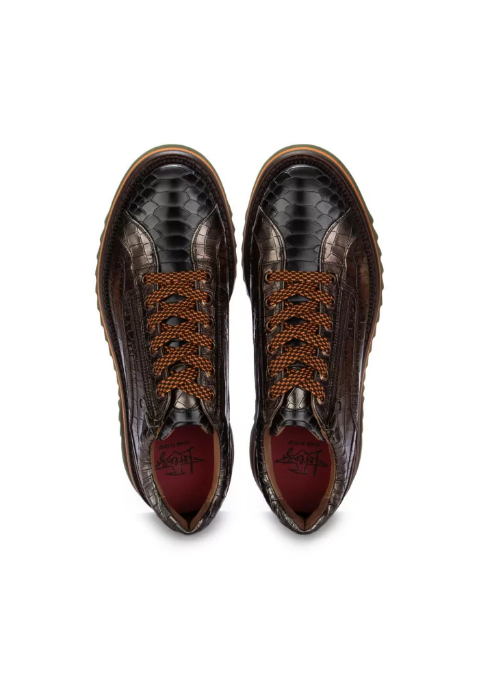 mens lace up shoes lorenzi anaconda brown
