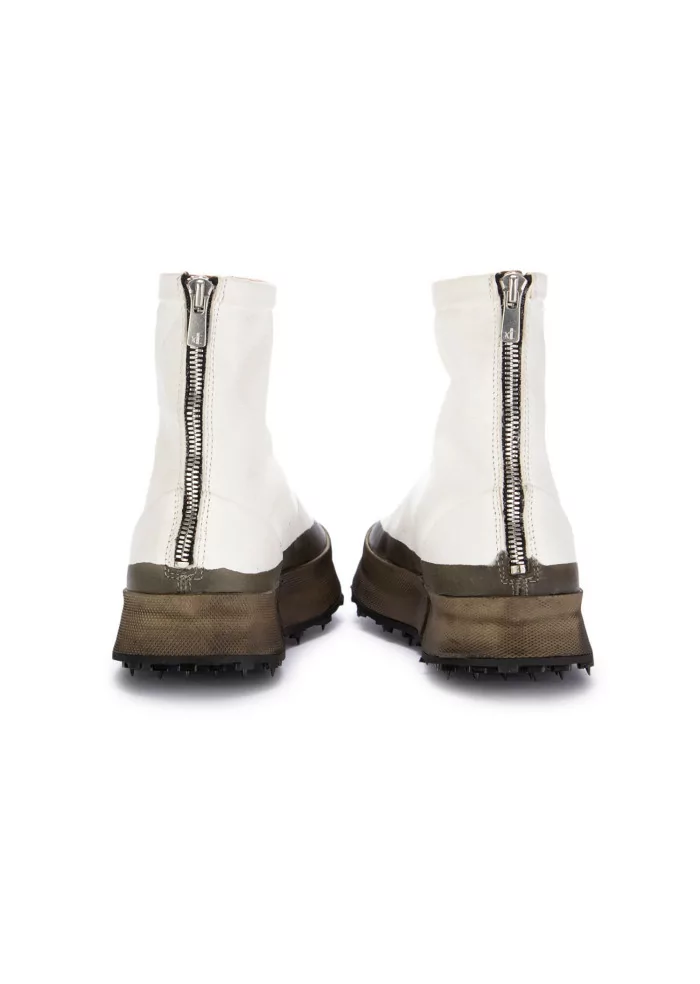 womens ankle boots shoto snow fix leather white green