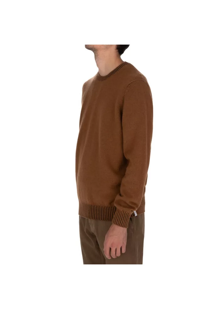 mens sweater jurta crewneck wool brown