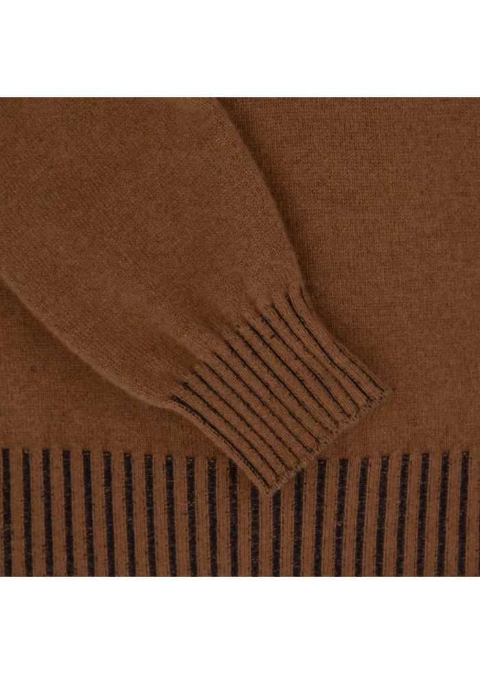 maglione uomo jurta girocollo lana marrone