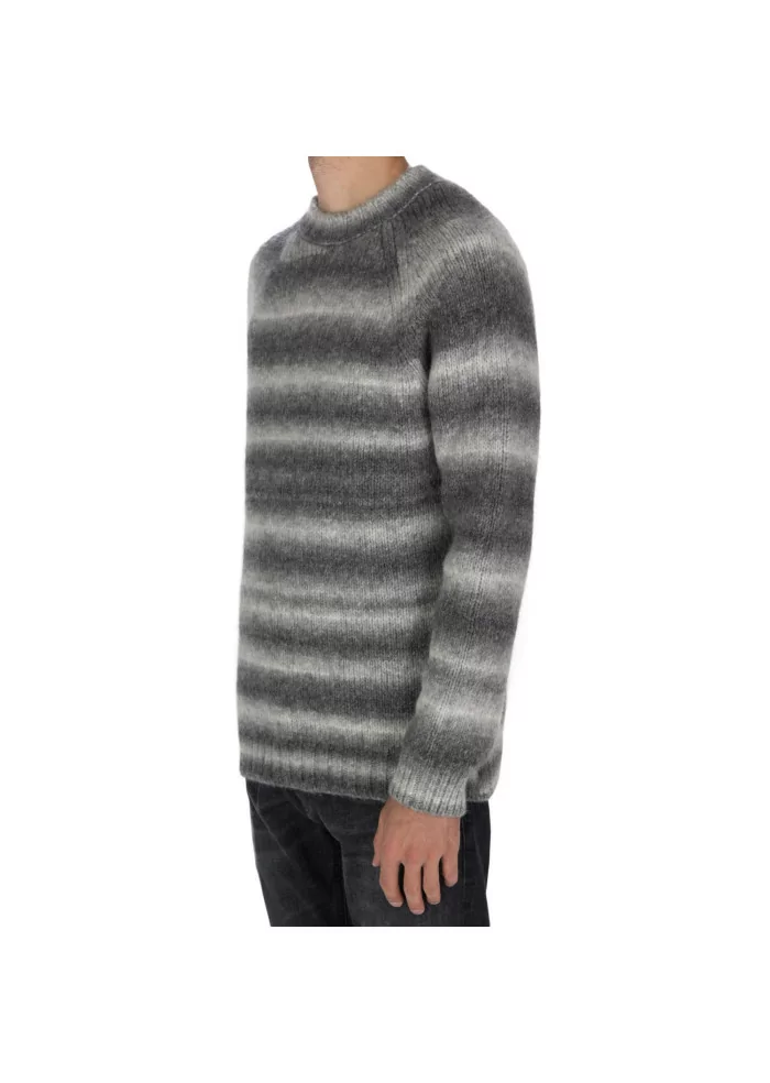 maglione uomo daniele fiesoli alpaca righe grigio