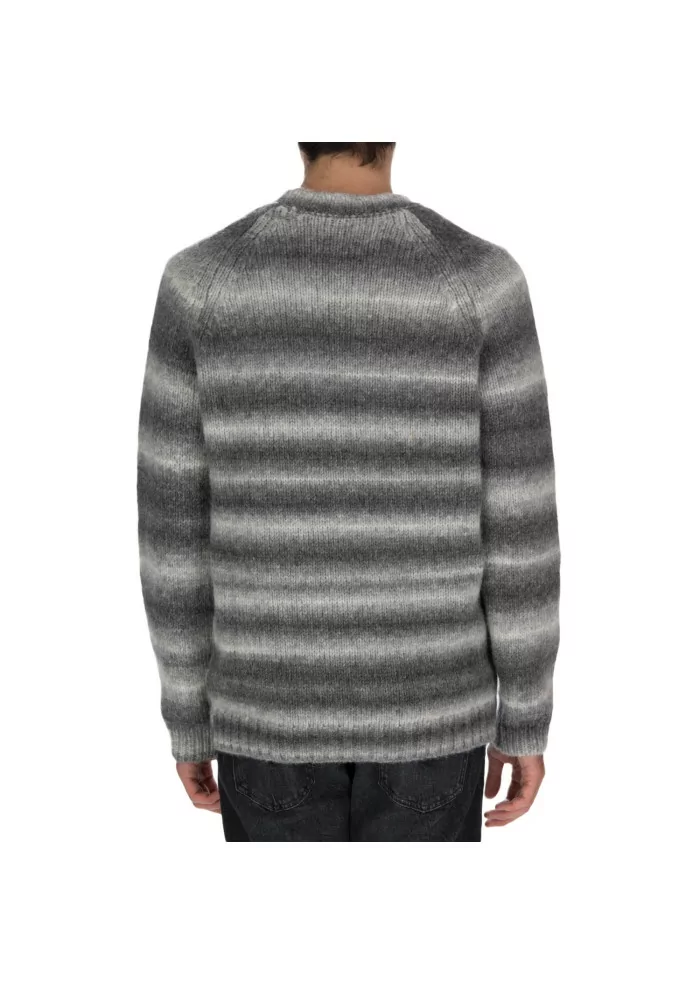 mens sweater daniele fiesoli alpaca striped grey