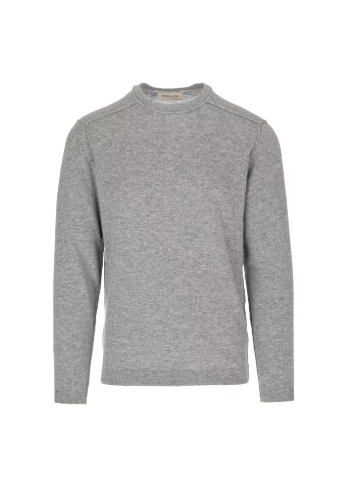 mens sweater wool and co wool viscose grey