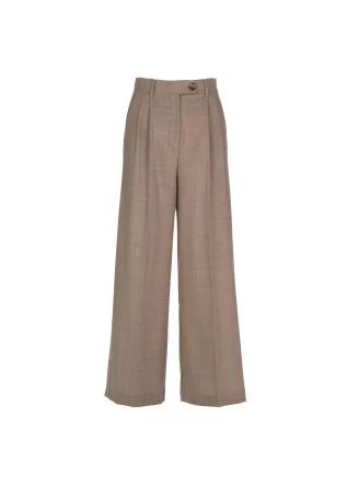 SOLOTRE | PALAZZO TROUSERS BROWN