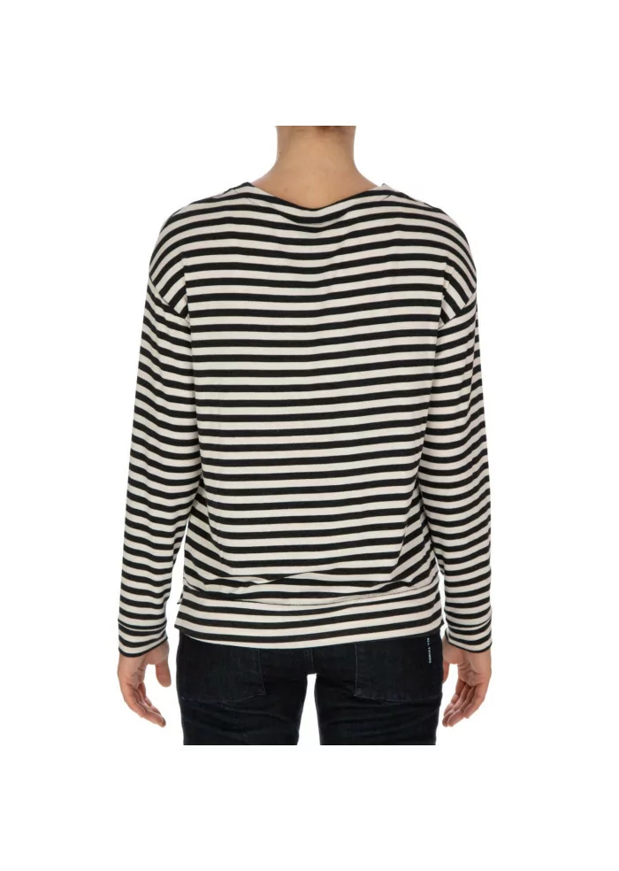 womens tshirt noumeno concept stripes black white