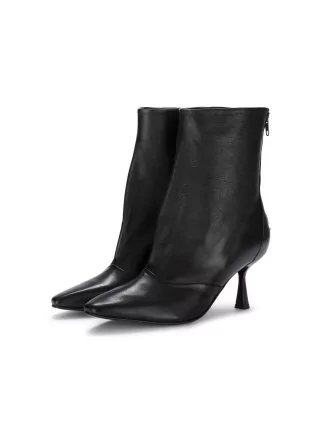 womens heel ankle boots napoleoni nappa black