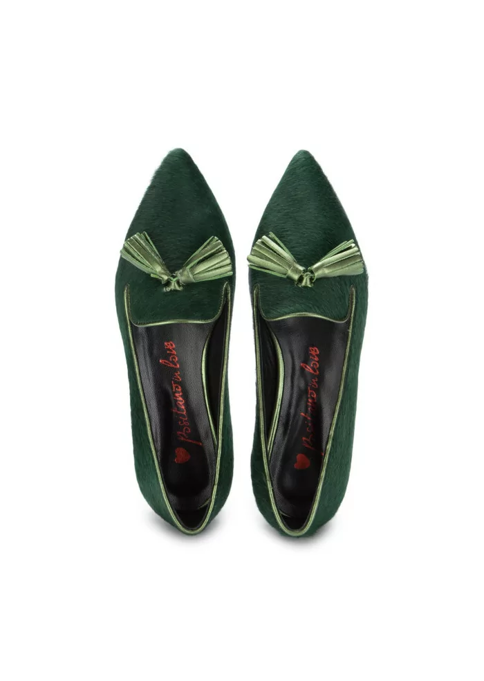 womens flat shoes positano in love luisa green
