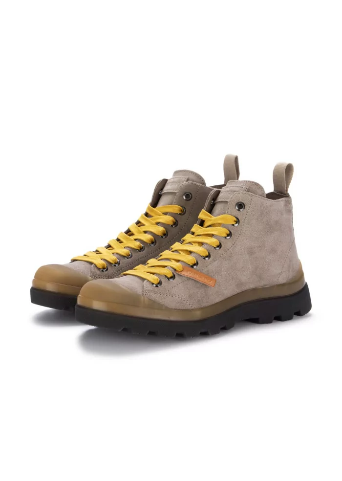 womens lace up ankle boots panchic grey yellow