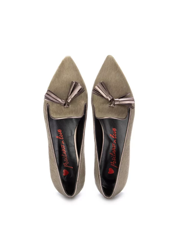 womens flat shoes positano in love luisa taupe