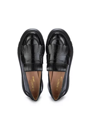 IL BORGO FIRENZE | LOAFERS LEATHER FRINGES BLACK