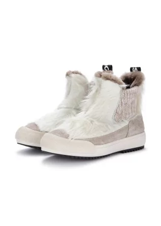 damen stiefeletten bng real shoes la yeti beatles weiss taupe