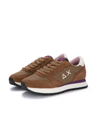womens sneakers sun68 ally solid nylon brown