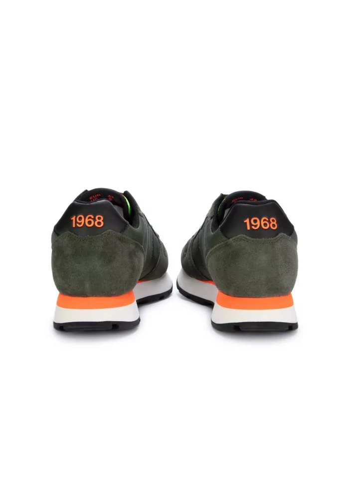 mens sneakers sun68 tom fluo nylon military green