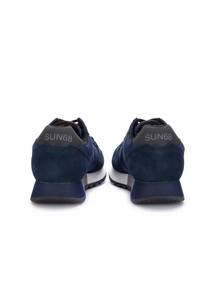 mens sneakers sun68 jaki fluo navy blue