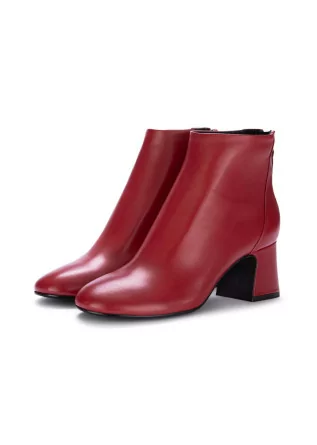 womens heel ankle boots made 94 nappa red