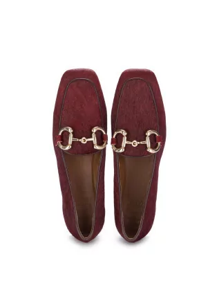 HADEL | LOAFERS PONY HAIR BORDEAUX