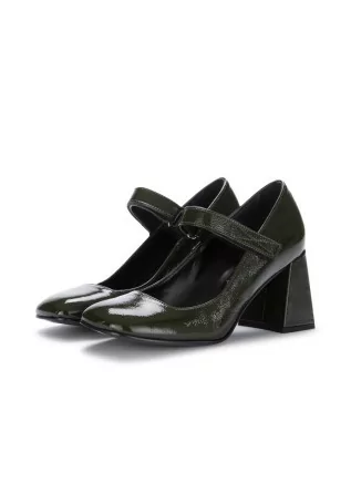 womens heel shoes napoleoni naplak green