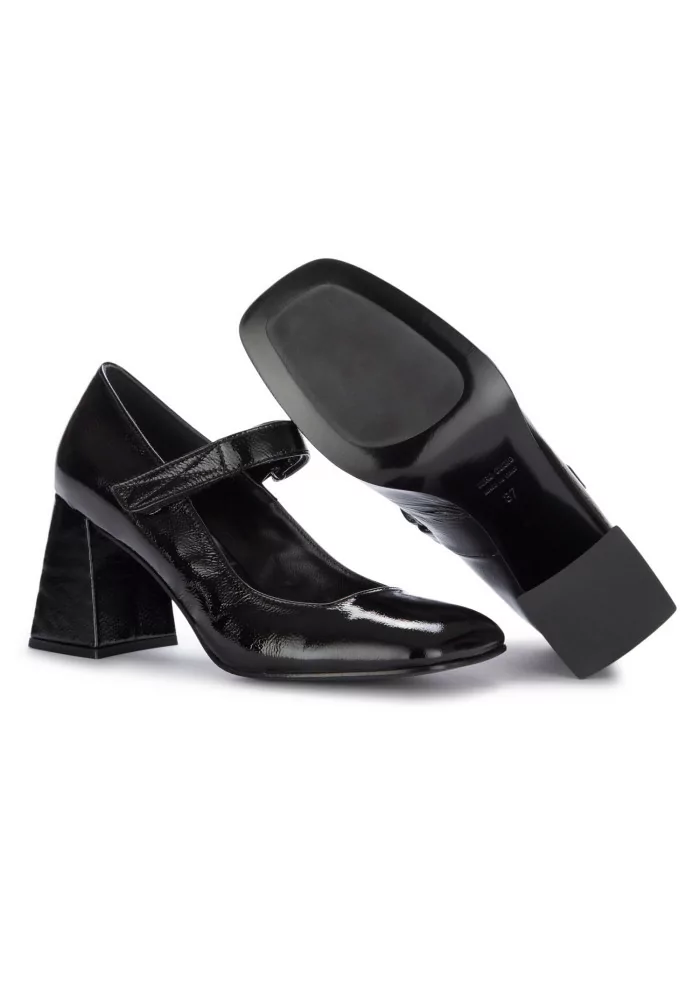 womens heel shoes napoleoni naplak black