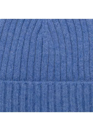 RIVIERA CASHMERE | BEANIE RIBBED JEANS BLUE