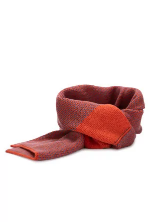 collar scarf riviera cashmere comma pattern orange blue