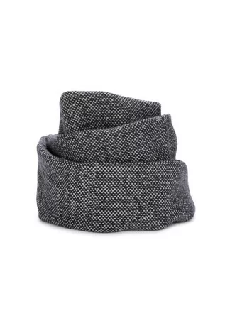 scarf riviera cashmere leno weave black grey