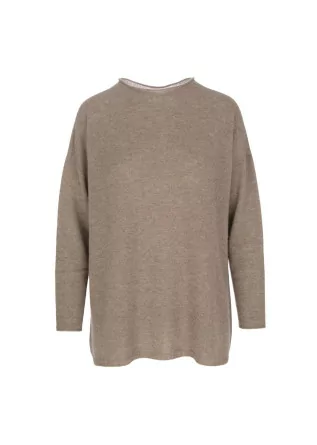 womens sweater riviera cashmere stockinette brown